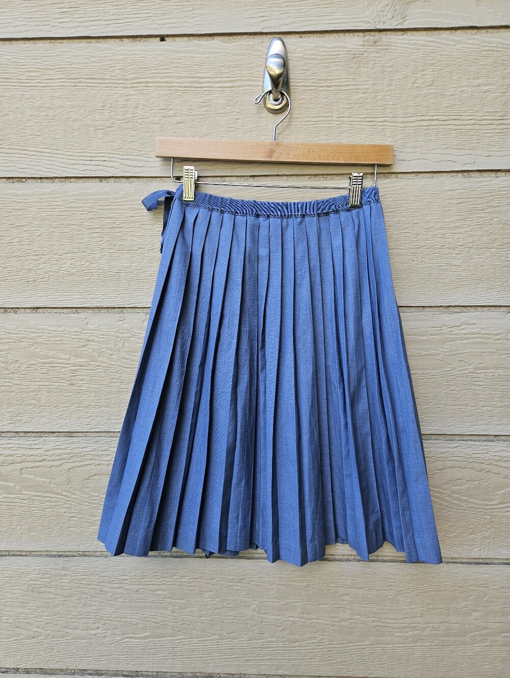 Petit Clair blue pleated elastic waist skirt size 12 - Picture 2 of 5